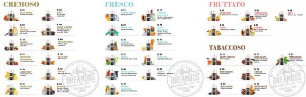 Dreamods Aromi classici - Acquistabili solamente in negozio fisico SilvSmoke