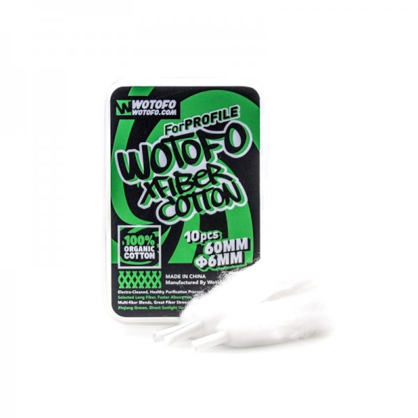 Wotofo Profile cotone organico 6mm - 10pz